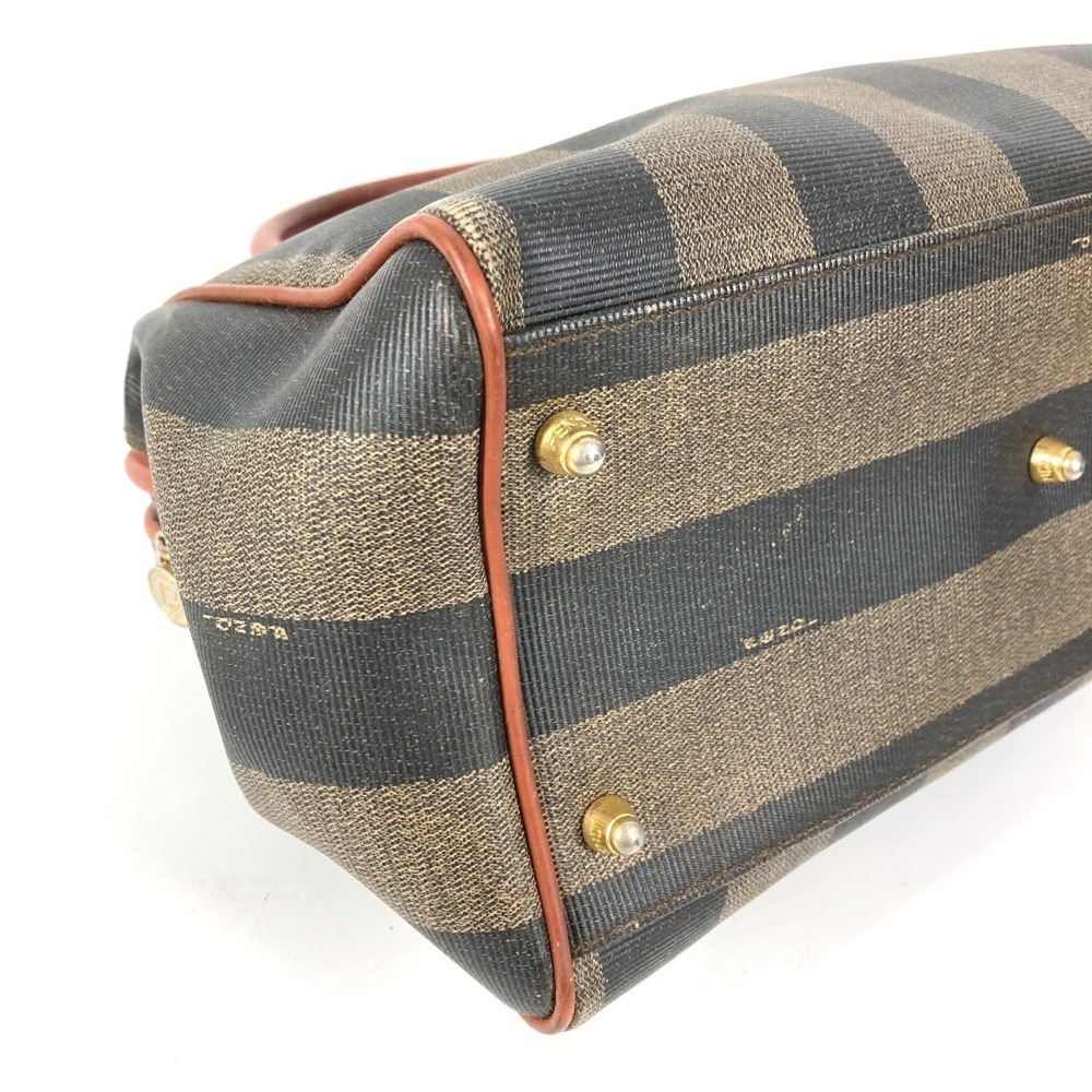 FENDI Vintage Pecan Handbag, Mini Boston Bag, Leather, Brown, Men's and Women's - Picture 7 of 16